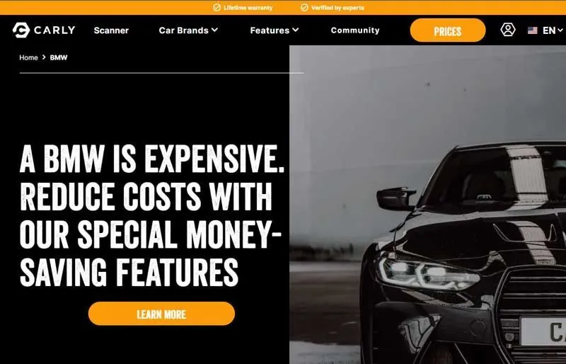 Carly App for BMW programming and coding