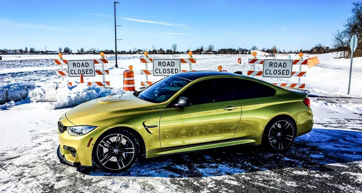 michelin pilot super sport tires being tested in snow