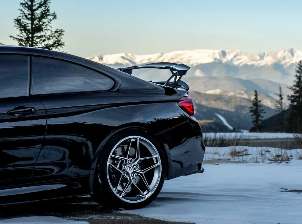 modded bmw f82 m4 with a vorsteiner carbon fiber wing