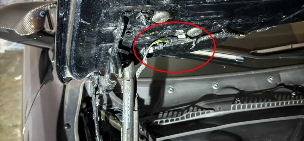 moving over windshield washer jets from original bmw hood to carbon fiber hood