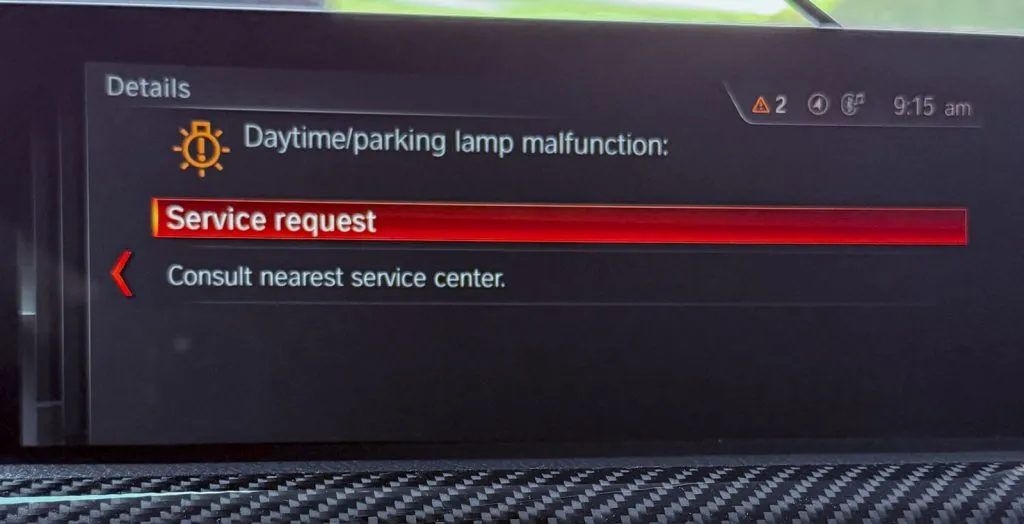 rgb headlight error codes