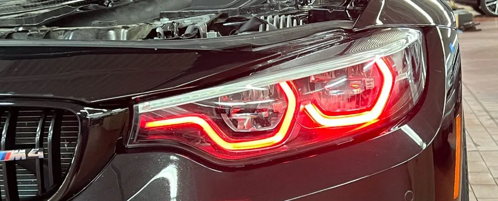 rgb headlight installed on bmw m4