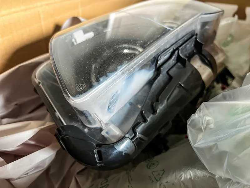 water damage showing in BMW F10 535i xDrive headlight